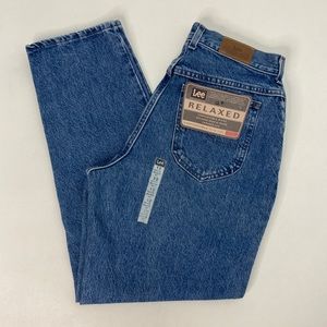 Hi-Waist Lee Original 12P 100% Cotton Relaxed Fit Straight Leg Jeans